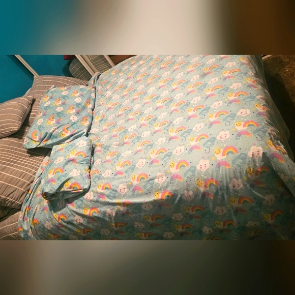 Unicorn rainbow unicorns full size sheets set of 3 - Picture 1 of 3